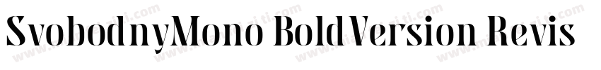 SvobodnyMono BoldVersion Revision字体转换